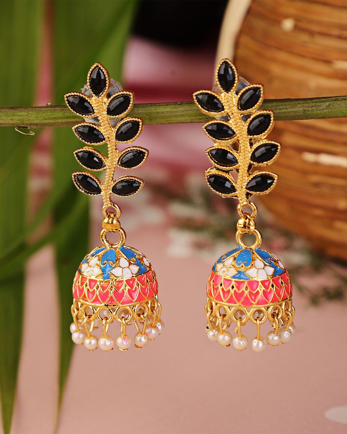 22K Gold Plated Gift Jhumka Earrings Indian 3