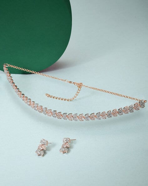 Buy Rose Gold FashionJewellerySets for Women by ZAVERI PEARLS