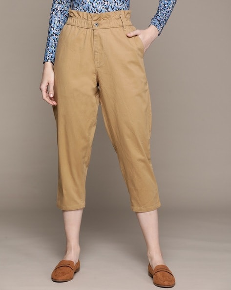 Buy Paperbag -Waist Mom Fit Jeans Online at Best Prices in India - JioMart.