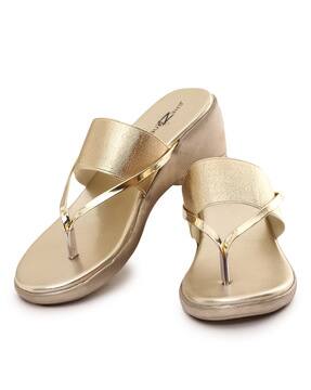 Buy Golden Heeled Sandals for Women by SHEZONE Online | Ajio.com