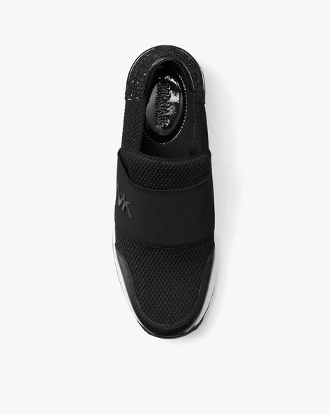 Buy Michael Kors Felix Trainer Slip-On Sneakers | Black Color Women | AJIO  LUXE