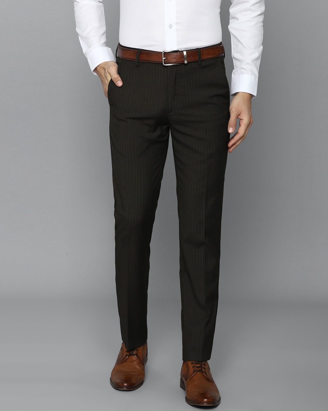 Buy Louis Philippe Beige Regular Fit Formal Pleated Trousers for Mens Online   Tata CLiQ