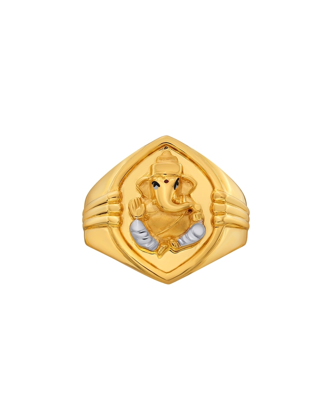 Buy quality 22 carat gold lord ganesha symbol casting rings RH-GR741 in  Ahmedabad