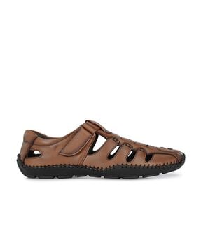 Genuine Leather Shoe-Style Sandals