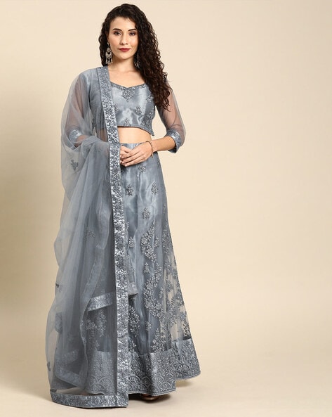 ROYALICA Embroidered Stitched Lehenga & Crop Top - Buy ROYALICA Embroidered Stitched  Lehenga & Crop Top Online at Best Prices in India | Flipkart.com
