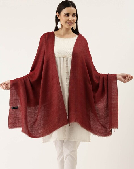Frayed Border Textured Shawl Price in India