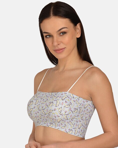 Buy Beau Design Grey Colour Solid Padded Bra Camisole Online at