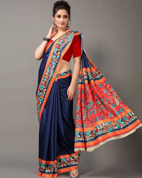 Buy Navy Sarees for Women by SHAILY Online