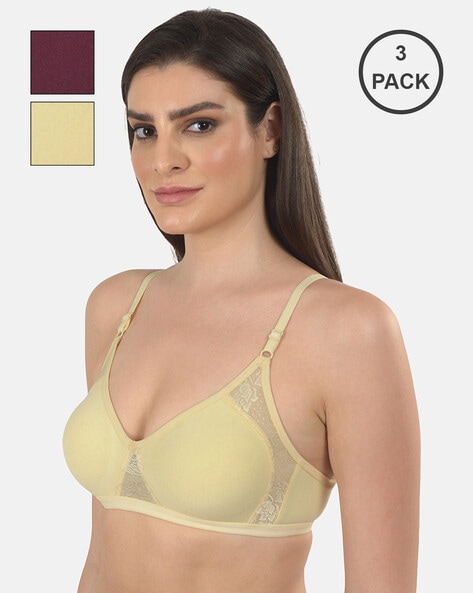 Buy Mod & Shy Pack of 2 Solid Non-Padded Non-Wired T-Shirt Bra