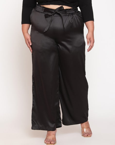 Black Satin Trousers  Karen Millen UK