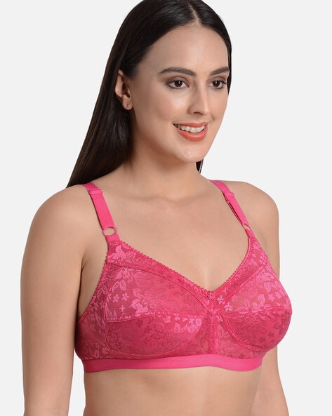 Buy online Pink Non Padded Minimizer Bra from lingerie for Women