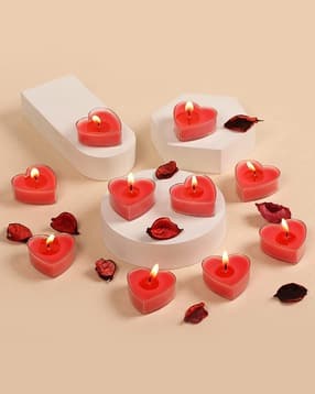 parkash candles Set of 10 Heart Shaped T-Lights-picture-13