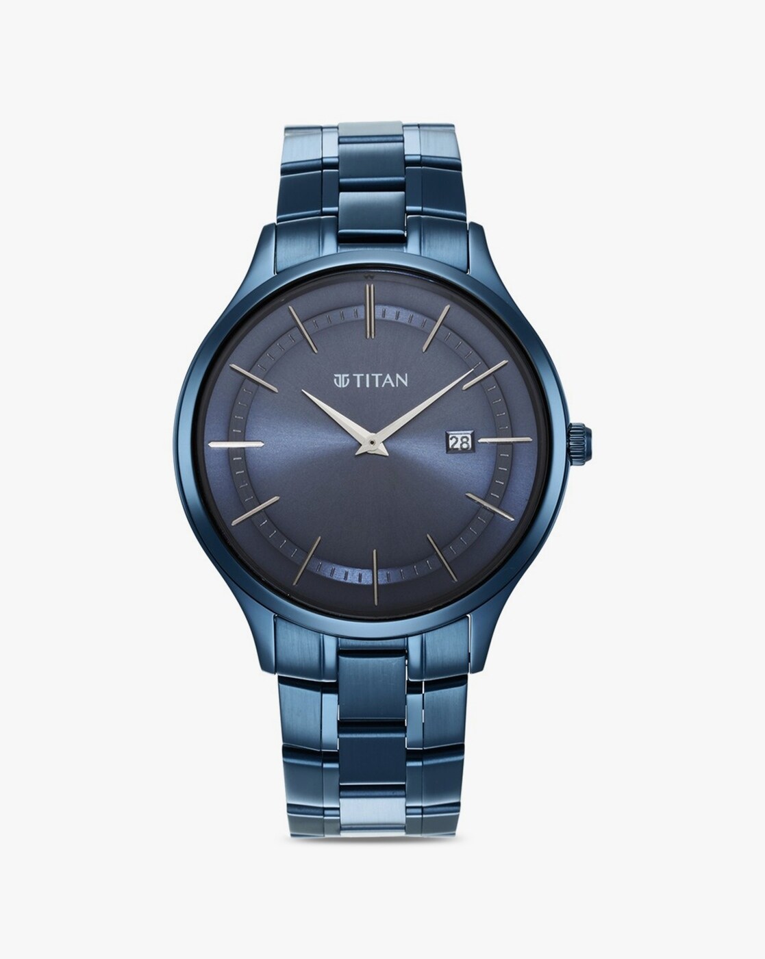 Titan edge deals blue watch