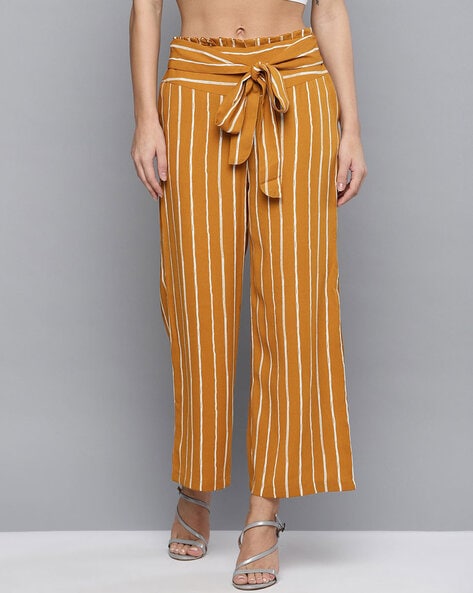 Mustard store striped pants