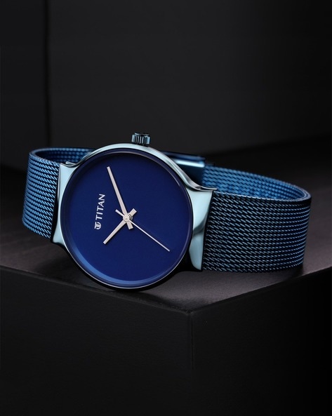 Titan watch outlet blue