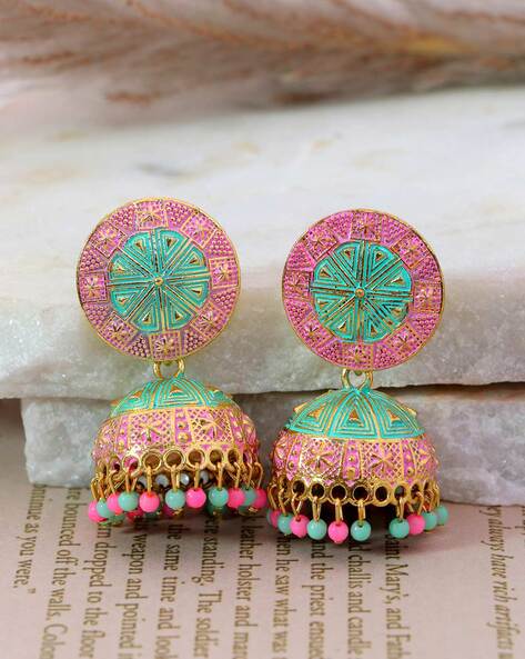 Kandil  Enamel Earrings  Craft Store of India
