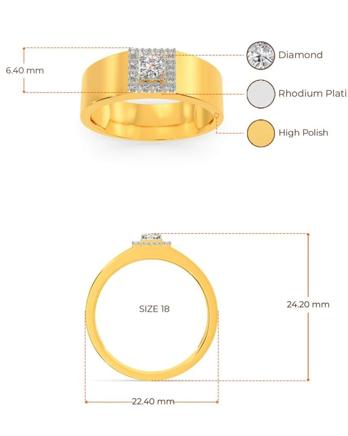 Three Lifetimes Titanium Steel Couple Rings Very Fine Frosted Ring, Size:  US Size 8(Golden)