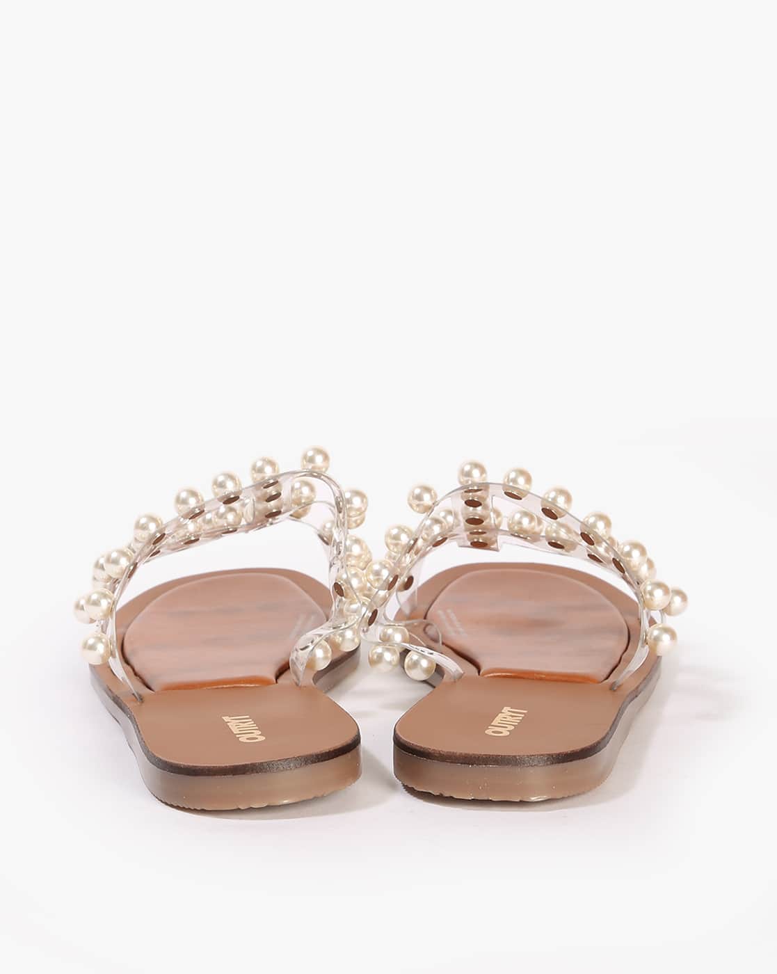 Flat Vinyl Pearl Pearl Flat Sandals Zara Buy Tan Flat Sandals For