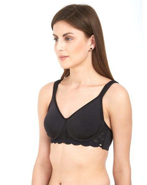 Buy Soie Black Cotton Bra Online at Low Prices in India