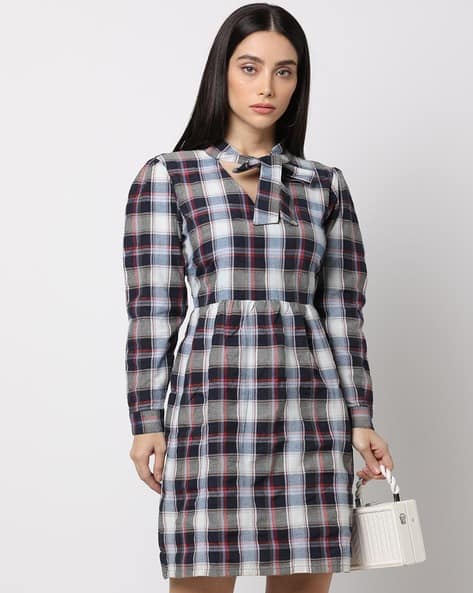 white christmas dresses Harper Denim Midi Dress – Koo De Ker main image 1