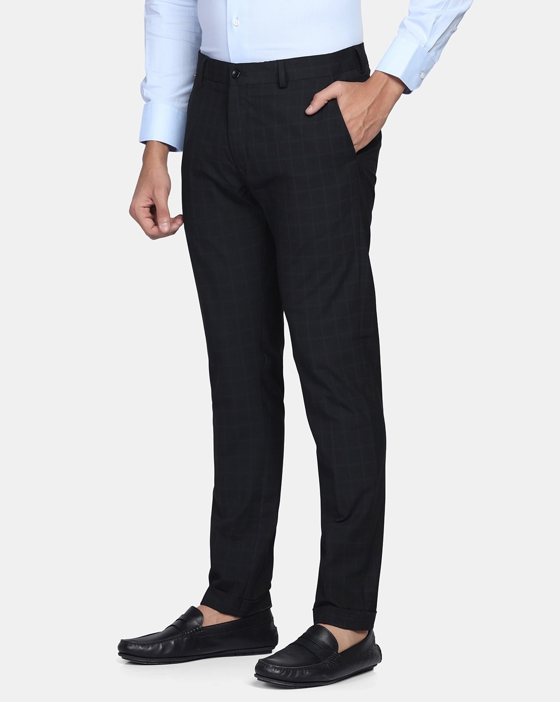 Buy BLACKBERRYS Natural Printed Polyester Cotton Slim Fit Men's Casual  Trousers | Shoppers Stop