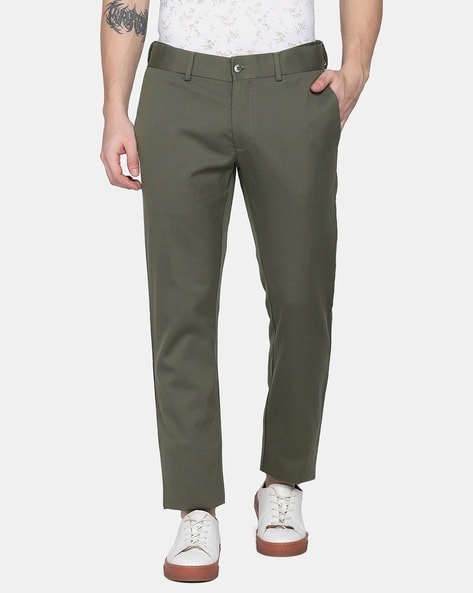 Buy Olive Green Trousers & Pants for Women by Encrustd Online | Ajio.com
