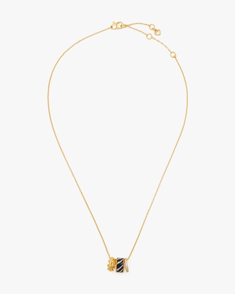 Kate Spade Lucite Floral Necklace on Gold Tone Chain With Clear over - Ruby  Lane