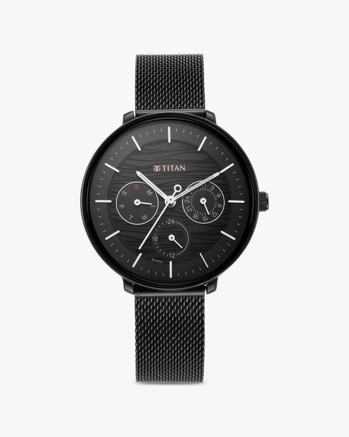 Titan black dial analog on sale watch