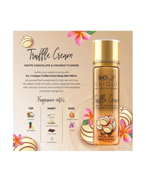 Vanilla Candy So Unique Truffle Cream Body Mist 150ml So Unique