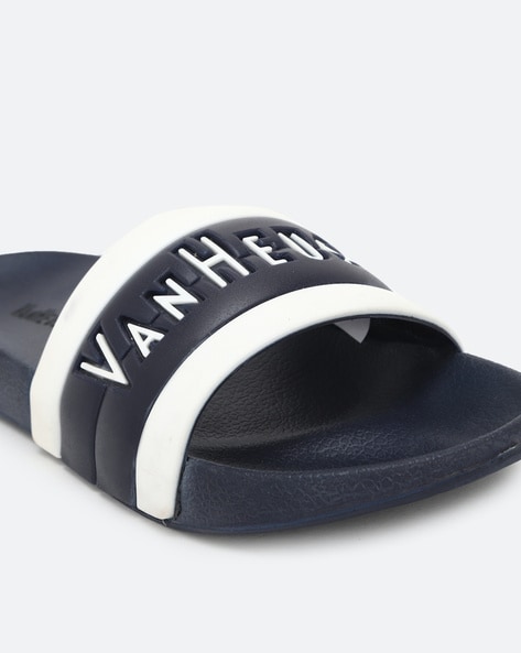 Buy Navy Flip Flop Slippers for Men by VAN HEUSEN Online Ajio