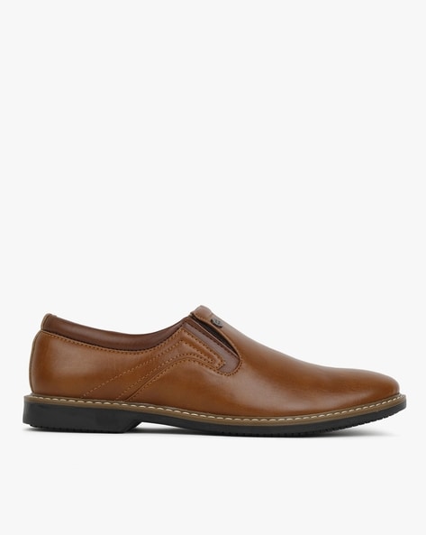 Carlton London Leather Slip-On Shoes