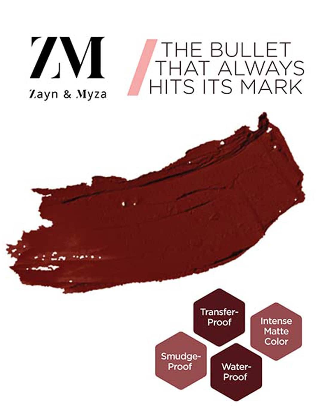 コスメ✕８ Buy ZM Zayn & Myza Rich Matte Lipstick, Smooth and Light Weight