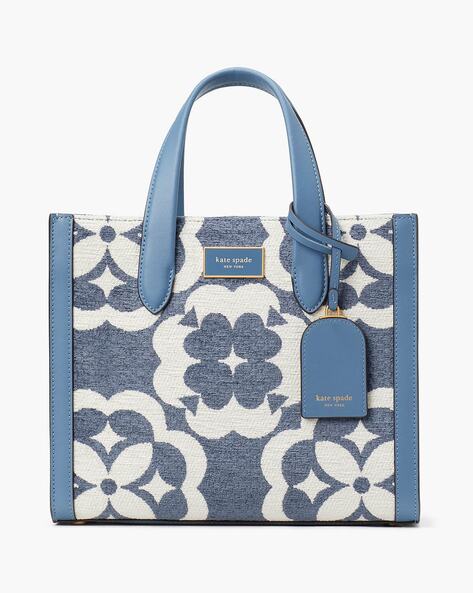 Buy KATE SPADE Spade Flower Monogram Manhattan Chenille Small Tote Bag, Blue Color Women