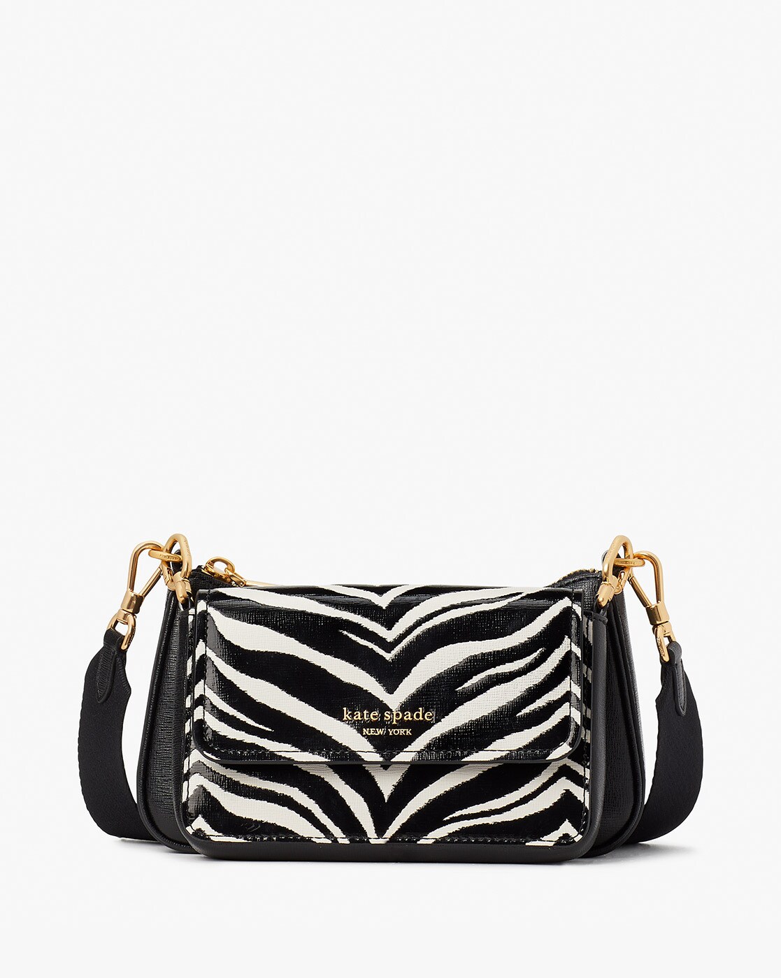 Buy KATE SPADE Morgan Zebra Embossed Double Up Crossbody Bag