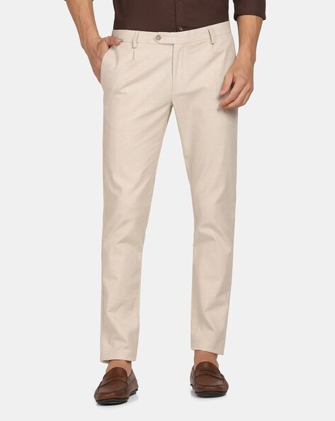 Buy Cream Trousers & Pants for Men by MONTE BIANCO Online | Ajio.com