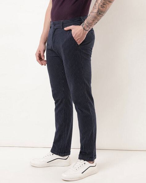 Slim Pinstripe Tailored Trouser | boohoo