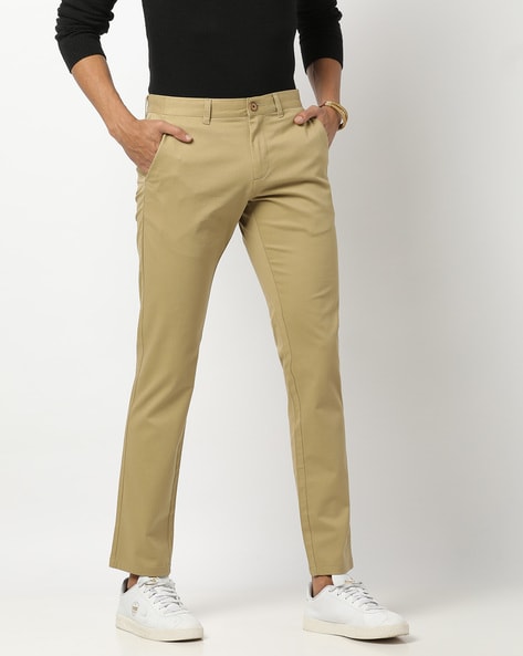 Perma Color Pima Twill Khaki Pants in Stone (Flat Front Models) by Bal