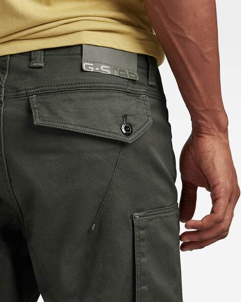 Zip Pocket 3D Skinny Cargo Pants, Grey