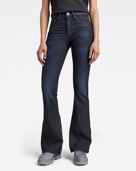 Women's Low-rise Seamed Flare Jeans - Wild Fable™ Light Wash 6 : Target