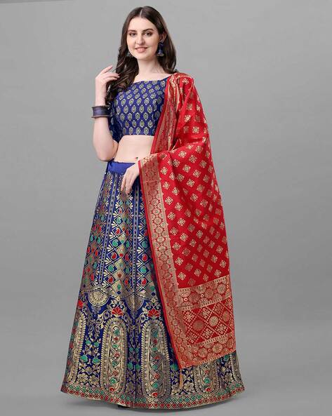 Indian Party Heavy Navy Lengha Designer Bridal Bollywood Ethnic Lehenga  Choli | eBay