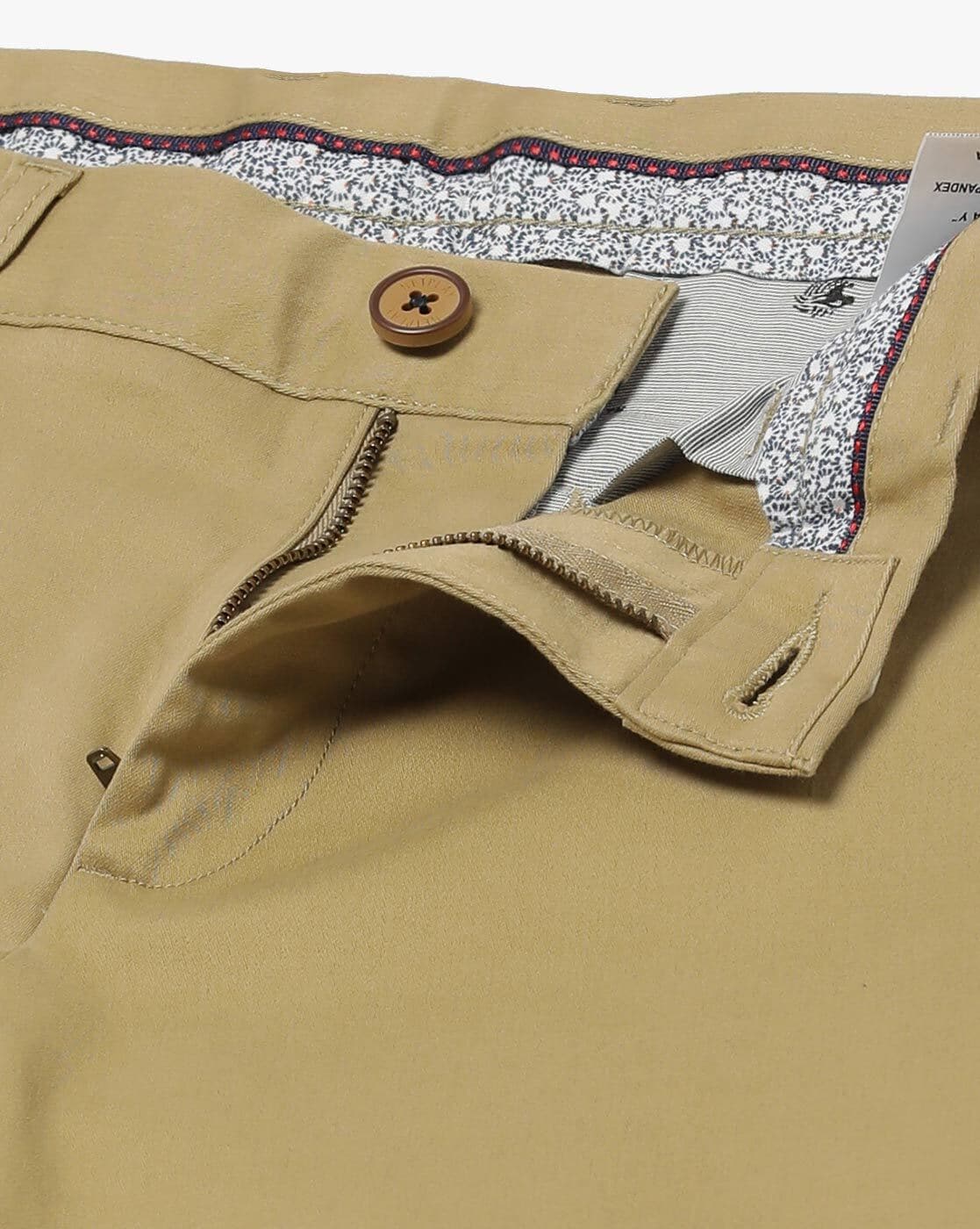 Buy Khaki Beige Trousers & Pants for Men by NETPLAY Online