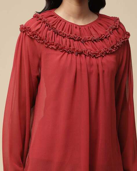 Buy Maroon Tops for Women by Aarke Ritu Kumar Online