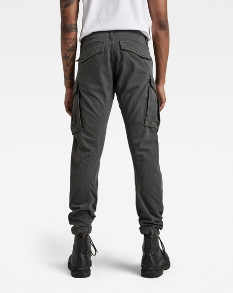 Rovic Zip 3D Regular Tapered Pants, Grey