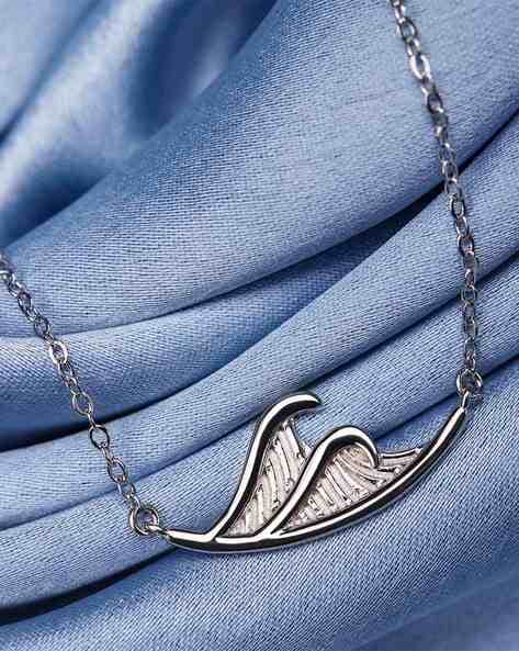Ocean Wave Necklace – Silver and Ivy