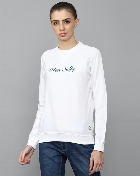 Allen solly hot sale white sweatshirt