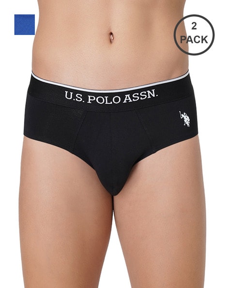 Buy Blue Black Briefs for Men by U.S. Polo Assn. Online Ajio