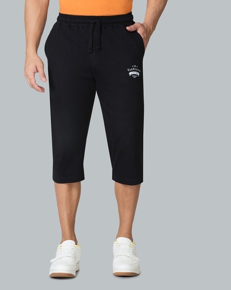 Buy ZEFFIT Three quarter pants for men  Mens Shorts New Stylish Running  Cotton Blend  Mens Shorts Three Fourths Pack of 3  Black Cement Grey   Lowest price in India GlowRoad