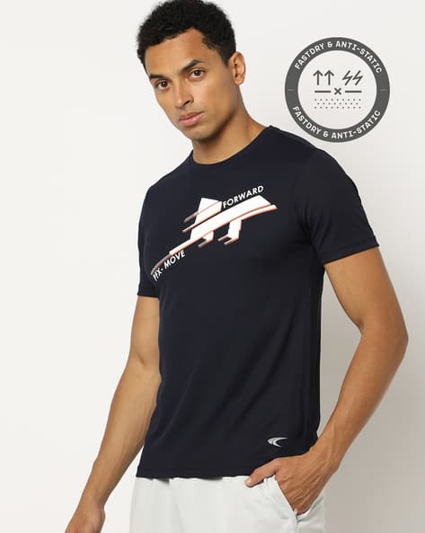 PERFORMAX Regular Fit Printed Crew-Neck T-Shirt
