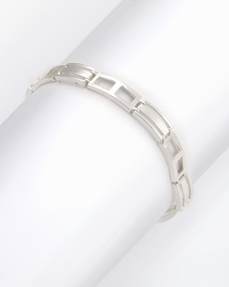 Silver Om Damru Brass Black Leather Bracelet for Men  FashionCrabcom