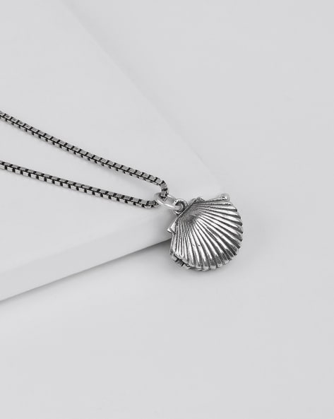 Buy Seashell Pendant, Silver Seashell Necklace, Seashell Charm Necklace,  Gift for Her, Nautical Jewellery, Seashell Jewellery, Sea Shell Gift Online  in India - Etsy